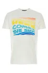 Dsquared2 Crew Neck Graphic Print Short Sleeves T-shirt In White