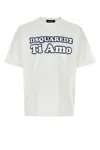 Dsquared2 Crew Neck T-shirt With Short Sleeves And Straight Hem In White
