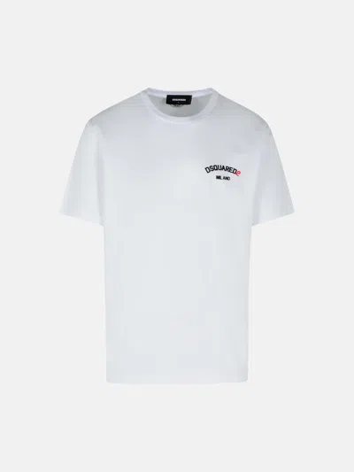 Dsquared2 White Cotton T-shirt