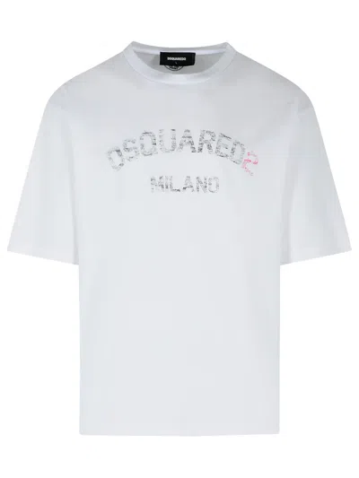 Dsquared2 White Cotton T-shirt Men