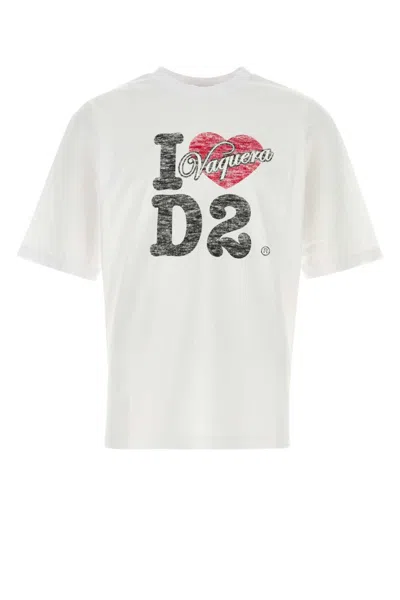 DSQUARED2 WHITE COTTON T-SHIRT