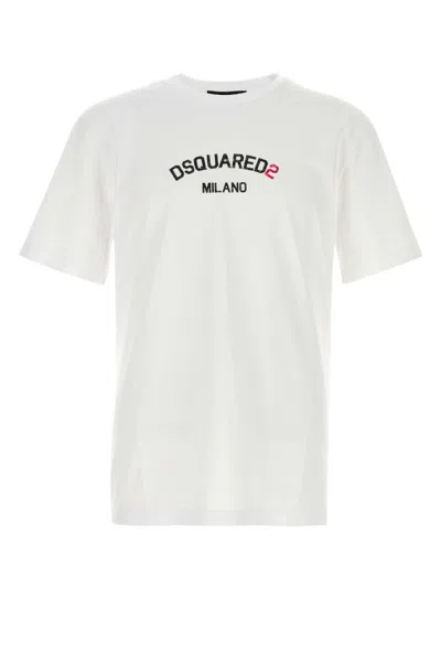 DSQUARED2 WHITE COTTON T-SHIRT