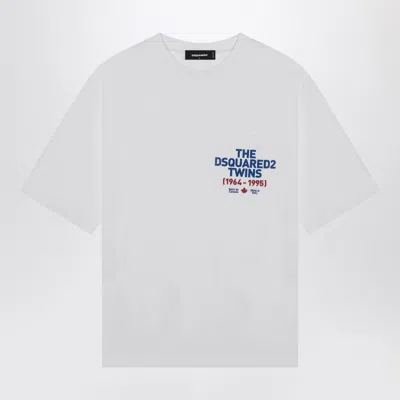 DSQUARED2 DSQUARED2 WHITE COTTON T SHIRT WITH LOGO