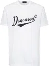 Dsquared2 White T-shirt With Logo Print On The Front In Cotton Man
