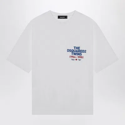 DSQUARED2 DSQUARED2  WHITE COTTON T-SHIRT WITH LOGO