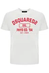 Dsquared2 White Cotton T-shirt With Phys Ed. '64 Logo In White