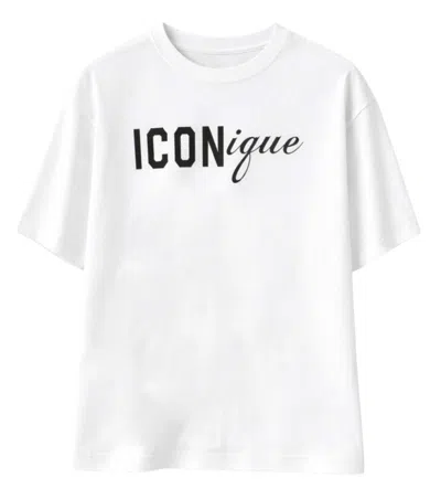 DSQUARED2 MEN WHITE COTTON T-SHIRT