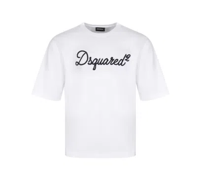 Dsquared2 White Cotton T-shirt