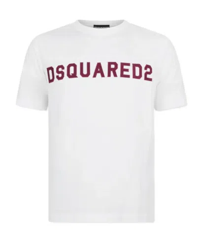 DSQUARED2 MEN WHITE COTTON T-SHIRT