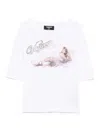 Dsquared2 Logo Cotton T Shirt In White