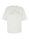 Dsquared2 White Crewneck T-shirt With Icon Logo Printed On The Front In White