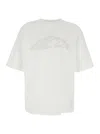 Dsquared2 White Crewneck T-shirt With Icon Logo Printed On The Front In Cotton Man