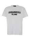 Dsquared2 White Crewneck T-shirt With Logo Lettering On The Front In White