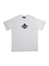 Dsquared2 White Crewneck T-shirt With Logo Print On The Front In Cotton Boy In White