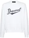 Dsquared2 Velvet Logo Sweatshirt In White