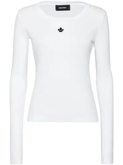DSQUARED2 WHITE D2 COTTON T-SHIRT