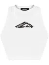 Dsquared2 Logo-print Sleeveless Racerback Top In White