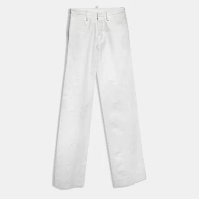Dsquared2 White Denim High Rise Jeans M/waist