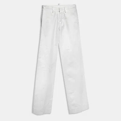 Pre-owned Dsquared2 White Denim High Rise Jeans M/waist 28"