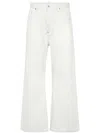 Dsquared2 Wide-leg Denim Trousers With Practical Pockets In White