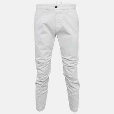 Dsquared2 White Denim Regular Fit Jeans M/waist