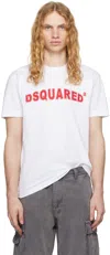 DSQUARED2 WHITE 'DSQUARED2' COOL FIT T-SHIRT