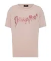 Dsquared2 White Fade Bree T-shirt In Antique Roses