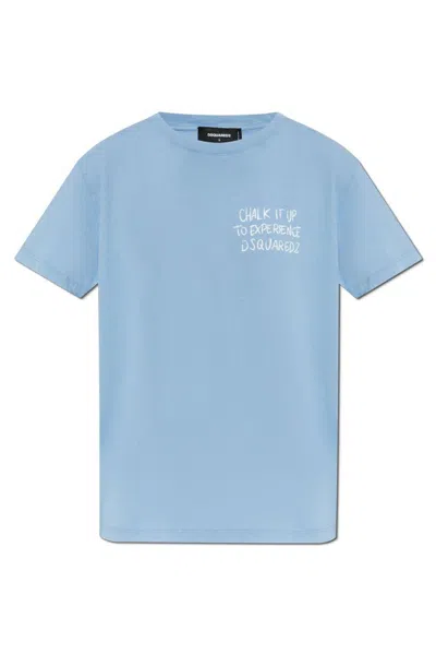 Dsquared2 Slogan-print T-shirt In Blue