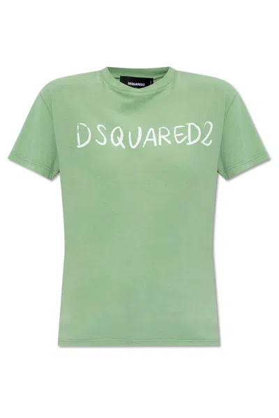 Dsquared2 Logo-print T-shirt In Green