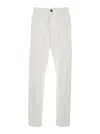 Dsquared2 White Five-pocket Pants With Logo Patch On The Back In Cotton Man In White