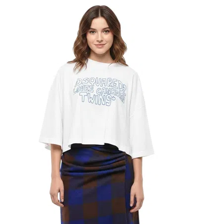 Dsquared2 Woman T-shirt White Size Xs Cotton