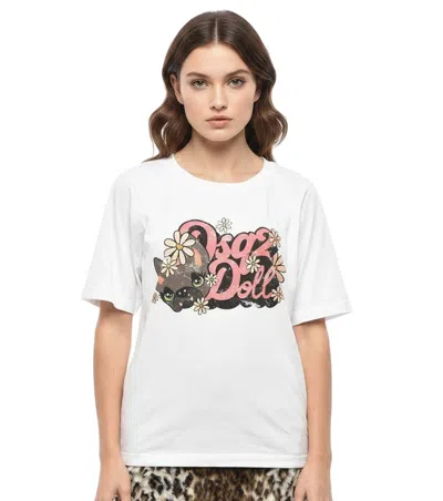 Dsquared2 White Graphic Crew Neck T-shirt