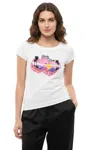 Dsquared2 Crew Neck Good Vibes Printed T-shirt In White