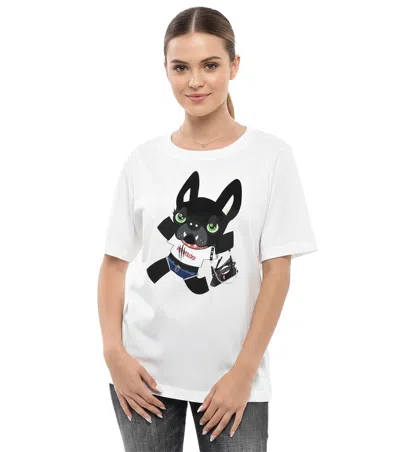 Dsquared2 White Graphic Crew Neck T-shirt