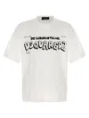 Dsquared2 White Graphic T-shirt In White