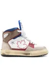 Dsquared2 White High Top Boogie Sneakers In White