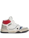 Dsquared2 Spiker Distressed High-top Sneakers In White