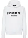 Dsquared2 Hoodie Cotton Drawstring Hood In White