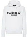 Dsquared2 Hoodie Cotton Drawstring Hood In White