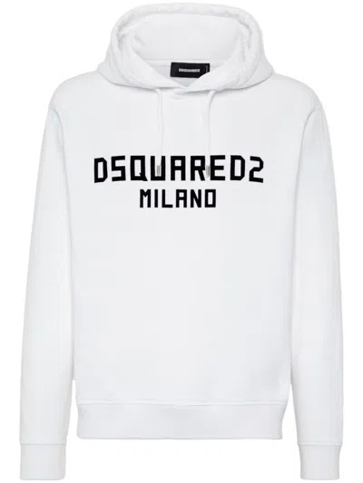 Dsquared2 Cool Fit Sweatshirt Hoodie In White