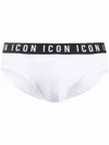 Dsquared2 Logo-tape Elasticated Briefs In White