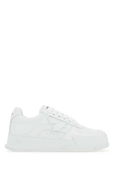 Dsquared2 White Leather Canadian Sneakers In 1062