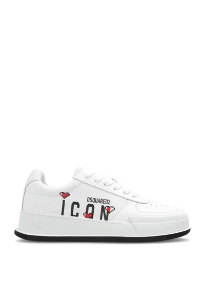 Dsquared2 White Leather Sneakers