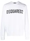Dsquared2 Ribbed Crew-neck Cotton Sweatshirt With Long Sleeves
