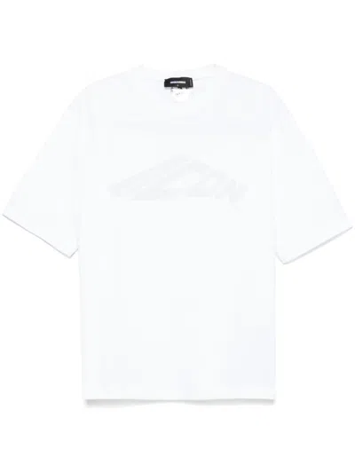 DSQUARED2 WHITE LOGO COTTON T-SHIRT