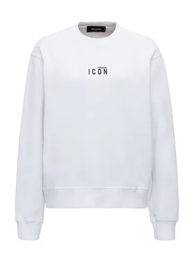 Dsquared2 White Logo Crew Neck Sweatshirt