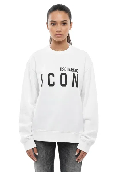 Dsquared2 White Logo Crew Neck Sweatshirt