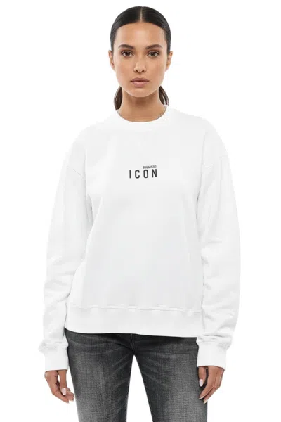 Dsquared2 White Logo Crew Neck Sweatshirt