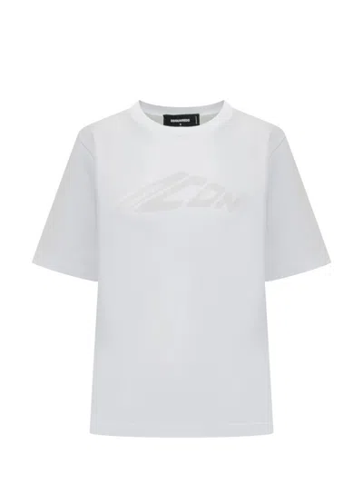 Dsquared2 White Logo Crew Neck T-shirt