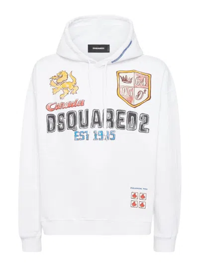 Dsquared2 White Logo Hoodie